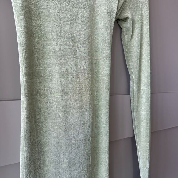 Princess Polly Ribbed Long Sleeve Open Back Mini Bodycon Dress Green Sz. 4 - Picture 7 of 14